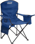 Camping Furniture, Coleman Portable Camping Chair with 4-Can Cooler, Cushioned Seat & Back with Side Pockets & Cup Holder, Carry Bag Included