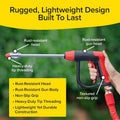 Garden Hose Nozzle, Pocket Hose Arrow, AS SEEN ON TV, Customizable Spray Nozzle from Powerful Jet Stream Cleaning to Gentle Garden Watering