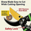 AudcaLight Garden Pruning Tool, 4-Pack Bypass Pruning Shears, Titanium Steel Blade, With Gardening Gloves, Shears Stainless
