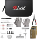 Tire Repair Kit, CKAuto Tire Plug Repair Kit, Heavy Duty Car Emergency Tool Kit for Flat Tire Puncture Repair, 80 Pcs Value Pack