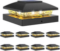 Solar Outdoor Lights, VOLISUN 4x4 Solar Post Cap Light 12pack, Solar Fence, Post Lights Outdoor Waterproof for Wooden/Vinyl Post