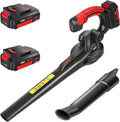 MZK Cordless Leaf Blower, 20V Battery Powered Electric Blower for Lawn Care, Electric Lightweight Leaf Blower for Blowing Leaves