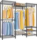 Portable Closet Organizer, VIPEK V5 Heavy Duty Clothes Rack, Portable Closet Wardrobe with 4 Hanging Rods & 8 Shelves