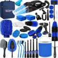 Qydipclin Car Cleaning Kit, 45Pcs Car Detailing Kit, Car Detailing Brush Set, Car Wash Cleaning Kit, Car Detailing Brushes