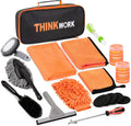 THINKWORK Car Cleaning Kit, Car Detailing Kit Interior Cleaner with High Power Handheld Vacuum, 10Pcs Detailing Brush and Storage Bag