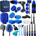 Qydipclin Car Cleaning Kit, 45Pcs Car Detailing Kit, Car Detailing Brush Set, Car Wash Cleaning Kit, Car Detailing Brushes