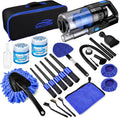 NIKCOSMK Car Cleaning Kit, 17pcs Car Detailing Kit Interior Cleaner, Car Interior Cleaning Kit with Handheld Car Vacuum, Car Detailing Brushes