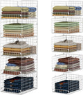 Portable Closet Organizer, 4-Tier Stackable Closet Organizers and Storage Shelves, Foldable Closet Shelf Organizer