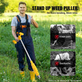 wevgbv Stand Up Weed Puller, Electric Weed Puller Tool Compatible with Dewalt 20V Max Battery, Stand-Up Weed Puller Tool 3-Claw Steel Head