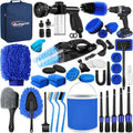 Qydipclin Car Cleaning Kit, 45Pcs Car Detailing Kit, Car Detailing Brush Set, Car Wash Cleaning Kit, Car Detailing Brushes