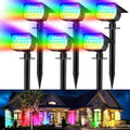 WENATY Solar Outdoor Lights, Solar Spot Lights Outdoor Waterproof IP65, 12 Pack Landscape Spotlights with 46 LEDs