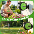 PQH Retractable Garden Hose Reel 100FT x 1/2 in, Wall Mount Water Hose Reel for Outside with Auto Rewind, Tangle-Free Guide, 180° Swivel Bracket