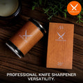 AIERLIAN Knife Sharpener Tool, Rolling Knife Sharpener Kit, Knife Sharpening with Diamonds and Ceramic for Steel of Any Hardness