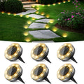 Peasur Solar Outdoor Lights, Mini Solar Ground Lights, 30 Pack Flat Solar Disc Lights Outdoor Waterproof