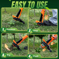 Crywag Weed Puller Tool, Stand Up Weed Puller with 4-Claw Steel Head, 39" Retractable Handle & Easy-Eject Mechanism for Dandelions, Clover & More
