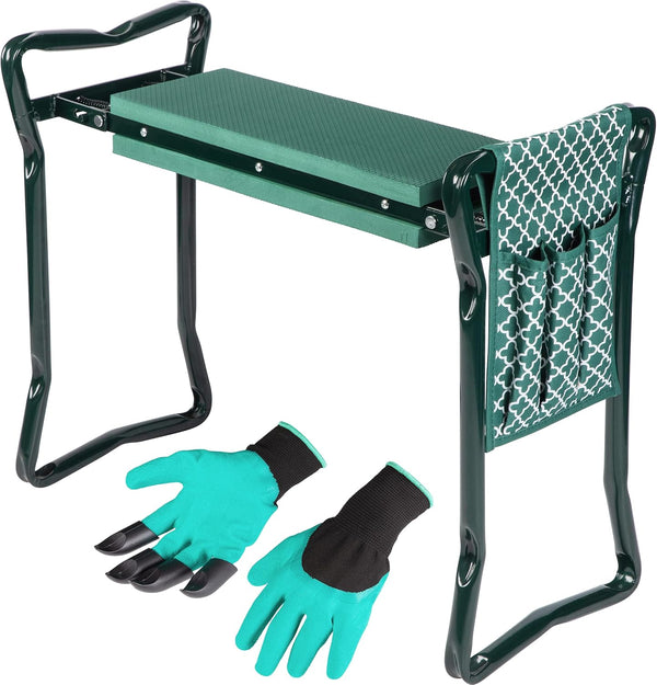 Abco Tech Garden Kneeler & Seat, Garden Kneeler And Seat, Protects Your Knees, Clothes From Dirt & Grass Stains, Foldable Stool For Ease Of Storage