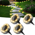 Peasur Solar Outdoor Lights, Mini Solar Ground Lights, 30 Pack Flat Solar Disc Lights Outdoor Waterproof