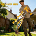 LouSdZoke Stand Up Weed Puller, Electric Weed Puller Compatible with Dewalt 20V Battery, Heavy-Duty 3-Claw Steel Root Weeder