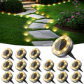 Peasur Solar Outdoor Lights, Mini Solar Ground Lights, 30 Pack Flat Solar Disc Lights Outdoor Waterproof