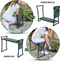 Abco Tech Garden Kneeler & Seat, Garden Kneeler And Seat, Protects Your Knees, Clothes From Dirt & Grass Stains, Foldable Stool For Ease Of Storage