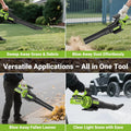 Dwarfuarm Cordless Leaf Blower with 715 CFM, 35, 000 RPM Brushless Motor, Lightweight Electric Blower with LCD & 3-Speed Modes