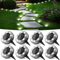 Peasur Solar Outdoor Lights, Mini Solar Ground Lights, 30 Pack Flat Solar Disc Lights Outdoor Waterproof