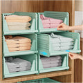 Portable Closet Organizer, SNSLXH 5 Pack Stackable Closet Storage Basket