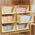 Portable Closet Organizer, SNSLXH 5 Pack Stackable Closet Storage Basket