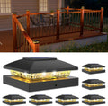 Solar Outdoor Lights, VOLISUN 4x4 Solar Post Cap Light 12pack, Solar Fence, Post Lights Outdoor Waterproof for Wooden/Vinyl Post