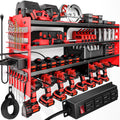 Garage Tool Organizer, POKIPO Large Power Tool Organizer Wall Mount with Charging Station