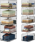 Portable Closet Organizer, 4-Tier Stackable Closet Organizers and Storage Shelves, Foldable Closet Shelf Organizer