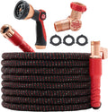 Pocket Hose Ballistic 50 FT Expandable Garden Hose w/Pocket Pivot Swivel Connector, Anti-Burst Sleeve Reinforced with Bulletproof Fiber, Lightweight