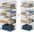 Portable Closet Organizer, 4-Tier Stackable Closet Organizers and Storage Shelves, Foldable Closet Shelf Organizer