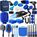 Qydipclin Car Cleaning Kit, 45Pcs Car Detailing Kit, Car Detailing Brush Set, Car Wash Cleaning Kit, Car Detailing Brushes