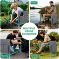 WEILISEN Garden Kneeler & Seat, Garden Kneeler and Seat, 2-in-1 Foldable Garden Bench with Non-Slip EVA Foam Pad, Storage Bags, Glove