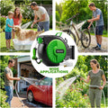 PQH Retractable Garden Hose Reel 100FT x 1/2 in, Wall Mount Water Hose Reel for Outside with Auto Rewind, Tangle-Free Guide, 180° Swivel Bracket