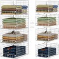 Portable Closet Organizer, 4-Tier Stackable Closet Organizers and Storage Basket, Foldable Closet Shelf Organizer System