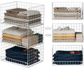 Portable Closet Organizer, 4-Tier Stackable Closet Organizers and Storage Basket, Foldable Closet Shelf Organizer System
