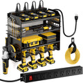 Garage Tool Organizer, POKIPO Large Power Tool Organizer Wall Mount with Charging Station