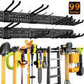 Garage Tool Organizer Wall Mount 66 inches with 13 Adjustable Heavy-Duty Hooks, Garage Organization, Garden Tool Storage Rack for Garage, Yard