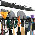 Garage Tool Organizer Wall Mount, 48 inches, Sturdy Storage Rack with Adjustable Hooks, Anti-Rust, Easy Installation, 300lbs Capacity