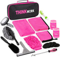 THINKWORK Car Cleaning Kit, Car Detailing Kit Interior Cleaner with High Power Handheld Vacuum, 10Pcs Detailing Brush and Storage Bag