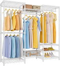 Portable Closet Organizer, VIPEK V5 Heavy Duty Clothes Rack, Portable Closet Wardrobe with 4 Hanging Rods & 8 Shelves