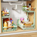Home Storage Organizer, PXRACK Under Sink Organizer, Adjustable Height, 2 Tier Pull Out Under Cabinet Organizer