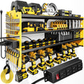 Garage Tool Organizer, POKIPO Large Power Tool Organizer Wall Mount with Charging Station