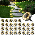 Peasur Solar Outdoor Lights, Mini Solar Ground Lights, 30 Pack Flat Solar Disc Lights Outdoor Waterproof