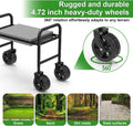 Garden Kneeler & Seat, NIUXX Garden Kneeler and Seat with 360° Wheels: 3-in-1 Rolling Garden Stool with Extendable Legs