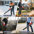 Leaf Blower for Milwaukee 18V Battery, 450CFM Electric Leaf Blower with 130MPH, Copper Motor, Handheld for Lawn Care, Yard (Battery Not Included)(Red)