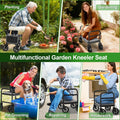 Garden Kneeler & Seat, NIUXX Garden Kneeler and Seat with 360° Wheels: 3-in-1 Rolling Garden Stool with Extendable Legs