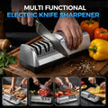 Krcqap Knife Sharpener Electric for Kitchen, 3-Stage Kitchen Knife Sharpener, 15°Precision Angle Guide Knife Sharpeners